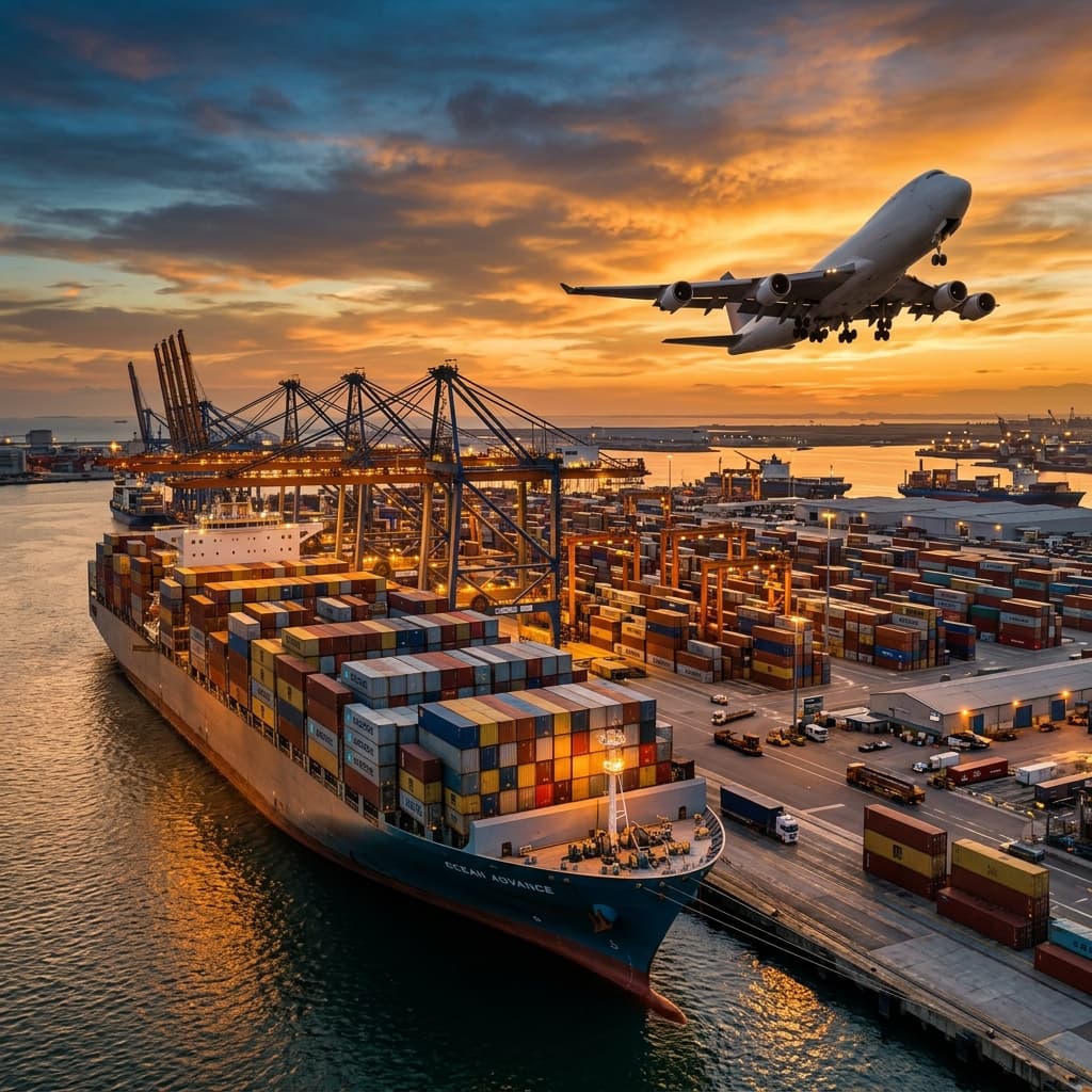 Modern cargo terminal logistics